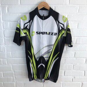 SPONEED Cycling Jersey Bicycle Activewear Neon Men's Large
